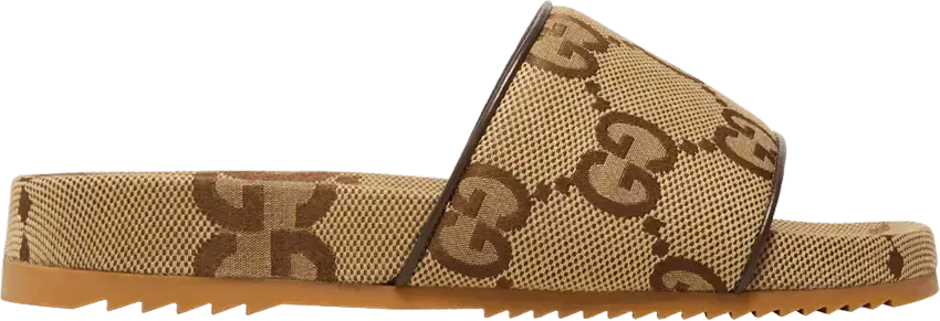 Gucci GG Canvas Slide Sandal &#039;Camel Monogram&#039;