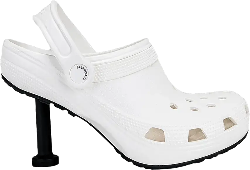  Crocs x Balenciaga Wmns Logo Debossed Pumps &#039;White&#039;