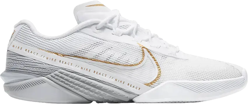  Nike React Metcon Turbo White Metallic Gold (Women&#039;s)