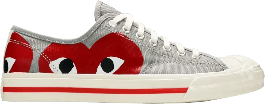  Converse Jack Purcell Comme des Garcons PLAY Grey Red