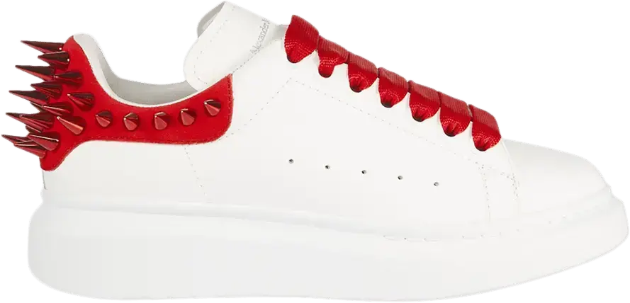  Alexander Mcqueen Alexander McQueen Wmns Oversized Spiked Sneaker &#039;White Lust Red&#039;