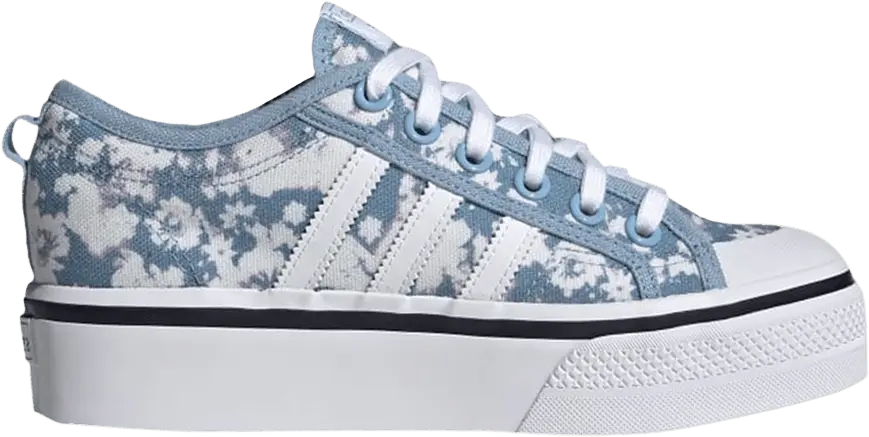  Adidas Wmns Nizza Platform Low &#039;Bleached-Out Floral&#039;