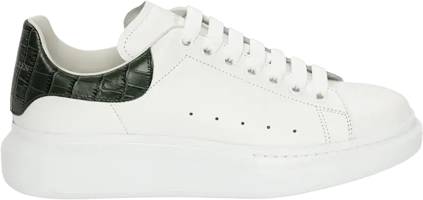  Alexander Mcqueen Alexander McQueen Oversized Sneaker &#039;White Forest Green Crocodile&#039;