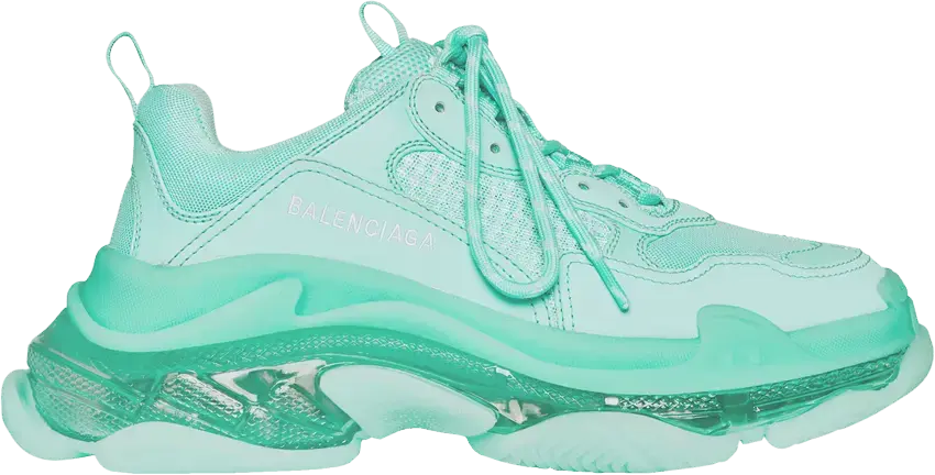  Balenciaga Wmns Triple S Sneaker &#039;Clear Sole - Mint&#039;