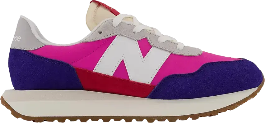  New Balance 237 Big Kid Wide &#039;Victory Blue Exuberant Pink Gum&#039;