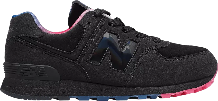  New Balance 574 Little Kid &#039;Black White&#039;