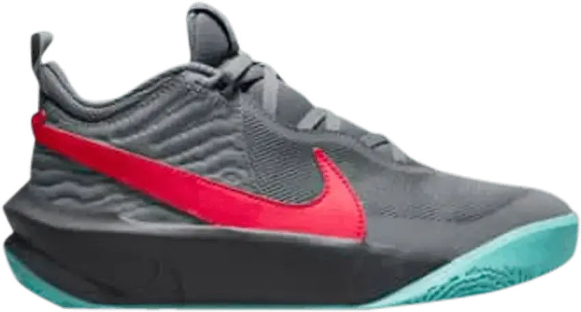  Nike Team Hustle D10 GS &#039;Smoke Grey Washed Teal Siren Red&#039;