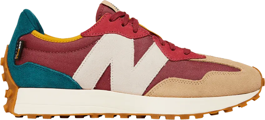  New Balance 327 Bordeaux Tan Teal