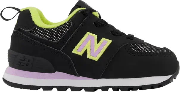  New Balance 574 Toddler &#039;Fashion Metallic - Black Dark Violet Glow&#039;