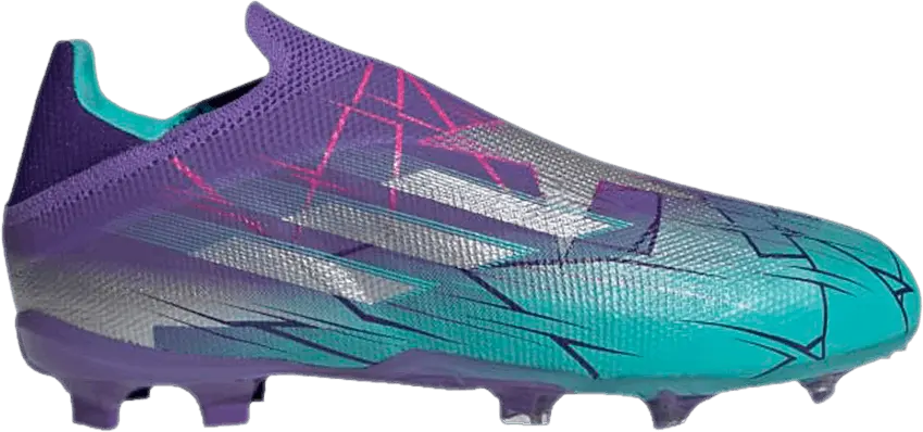  Adidas X Speedflow+ FG J &#039;Purple Rush Mint Rush&#039;