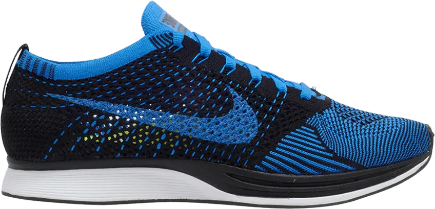  Nike Flyknit Racer Black Photo Blue