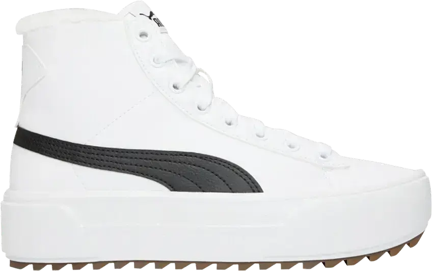  Puma Wmns Kaia Mid &#039;Fur - White Black&#039;