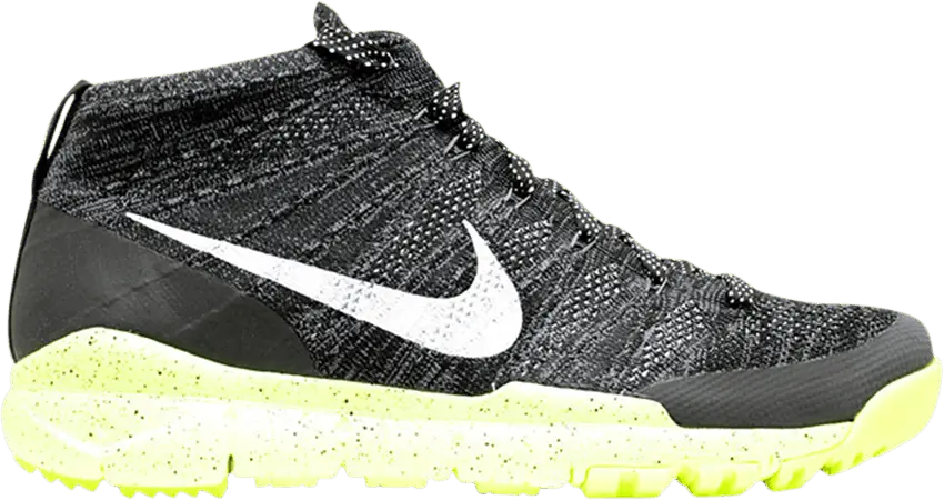  Nike Flyknit Trainer Chukka Fsb Black White Volt