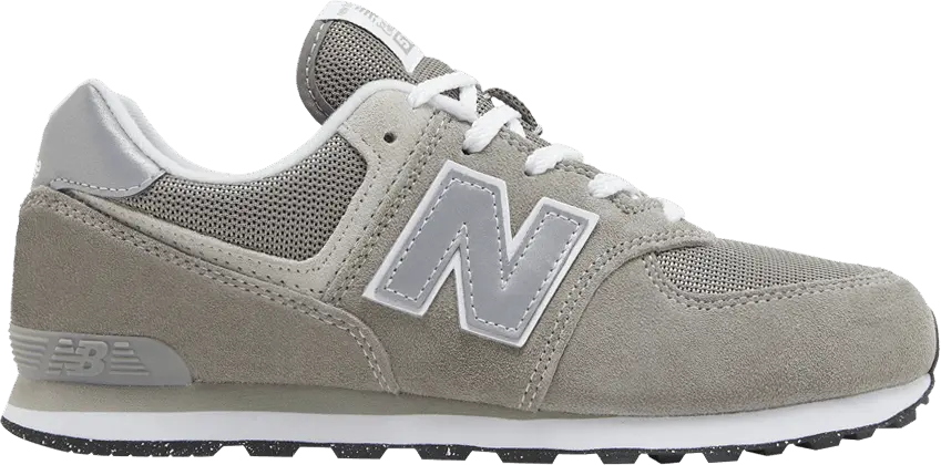  New Balance 574 Big Kid Wide &#039;Core Pack - Grey White&#039;