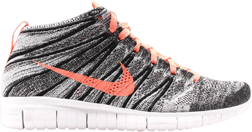  Nike Free Flyknit Chukka Black Mango (Women&#039;s)