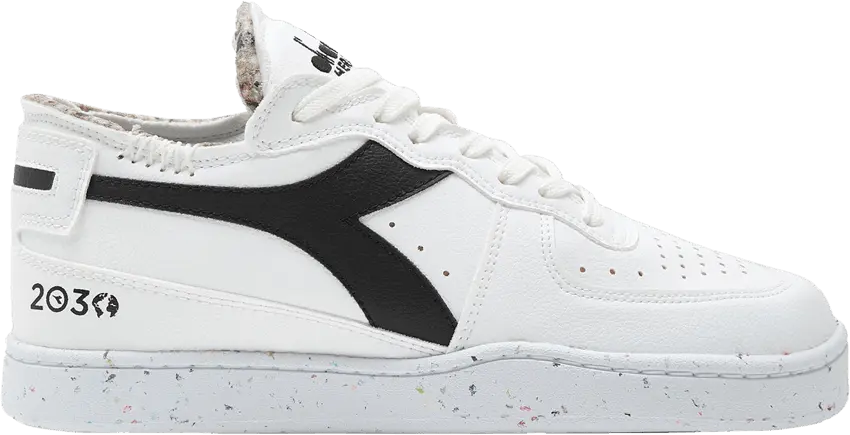  Diadora Mi Basket Row Cut 2030 &#039;White Black&#039;