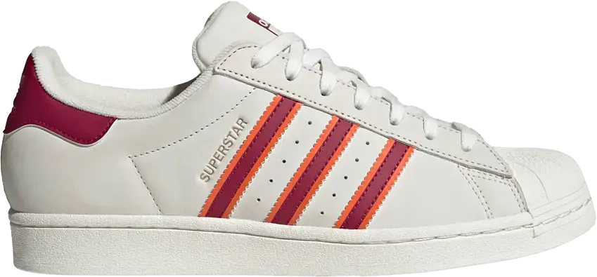  Adidas Superstar &#039;White Legacy Burgundy&#039;