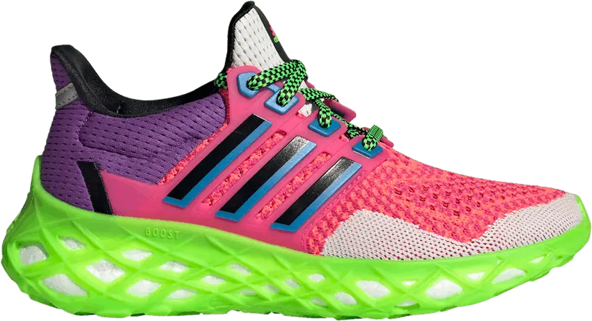  Adidas UltraBoost Web DNA J &#039;Turbo Shock Pink&#039;