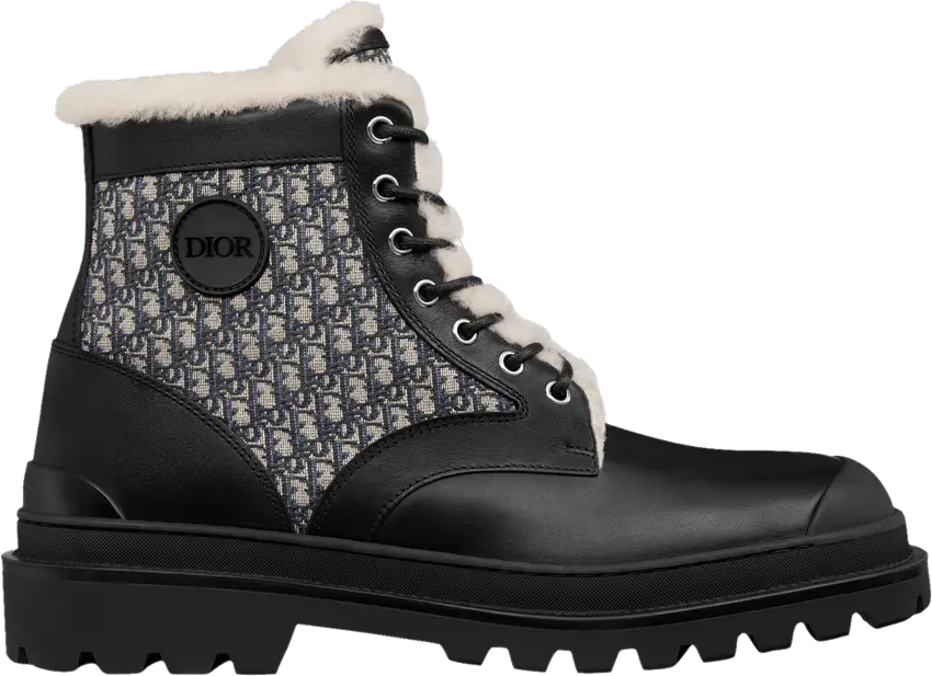 Dior Explorer Ankle Boot &#039;Dior Oblique - Black Beige&#039;
