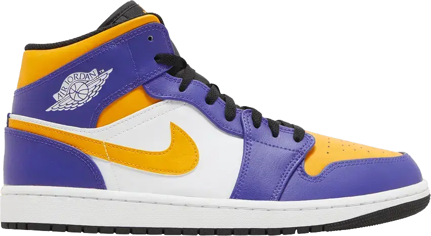  Jordan 1 Mid Lakers (2022)