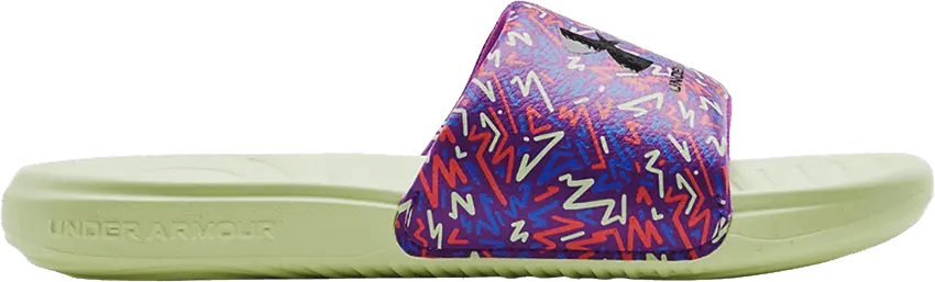  Under Armour Ansa Graphic Slide GS &#039;Mega Magenta Sugar Mint&#039;