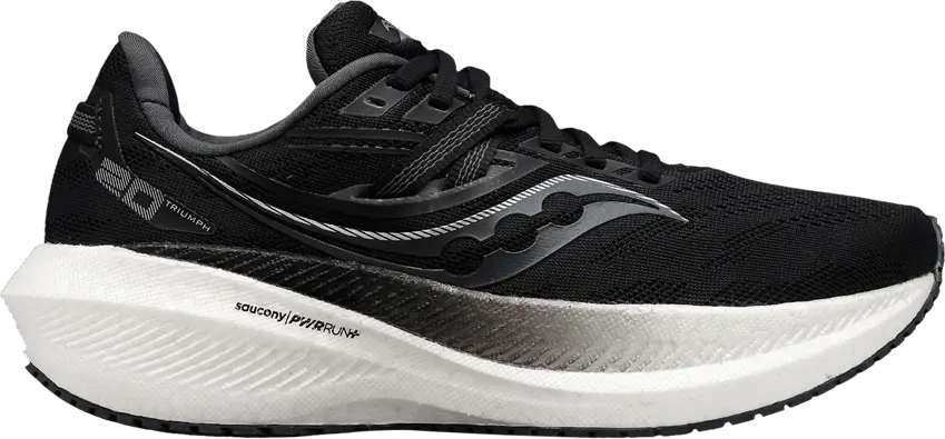  Saucony Wmns Triumph 20 Wide &#039;Black White&#039;