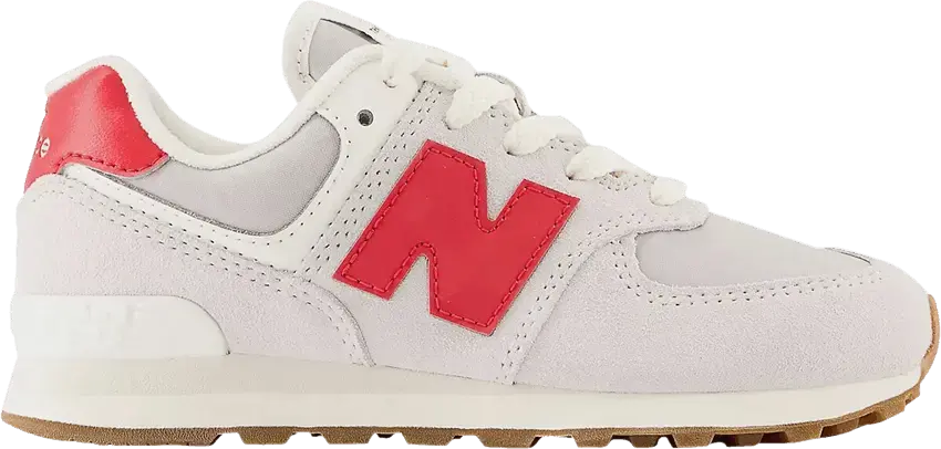  New Balance 574 Little Kid Wide &#039;Nimbus Cloud True Red&#039;