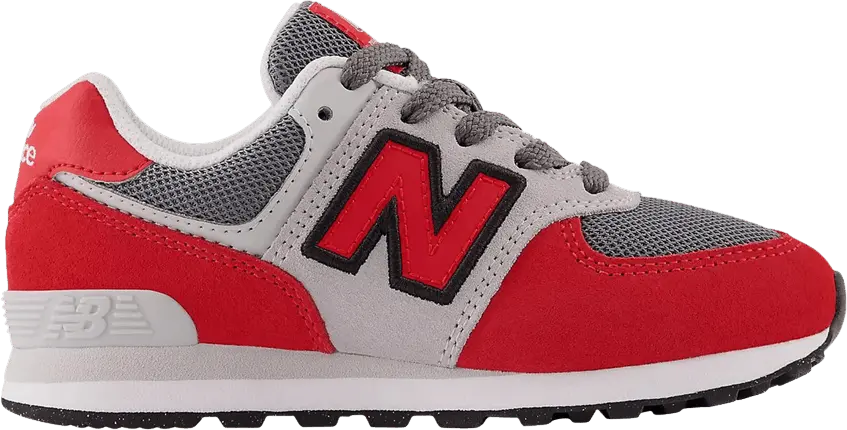  New Balance 574 Little Kid &#039;True Red Light Aluminum&#039;