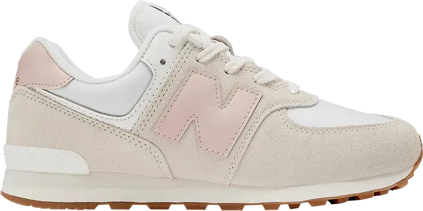  New Balance 574 Big Kid Wide &#039;Moonbeam Pink Sand&#039;