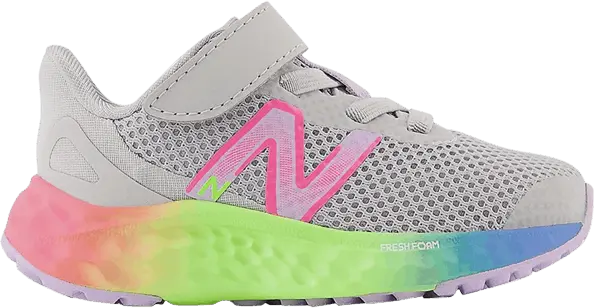  New Balance Fresh Foam Arishi v4 Bungee Lace Toddler &#039;Light Aluminum Rainbow&#039;