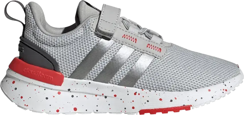  Adidas Racer TR21 Little Kid &#039;Grey Red Speckled&#039;