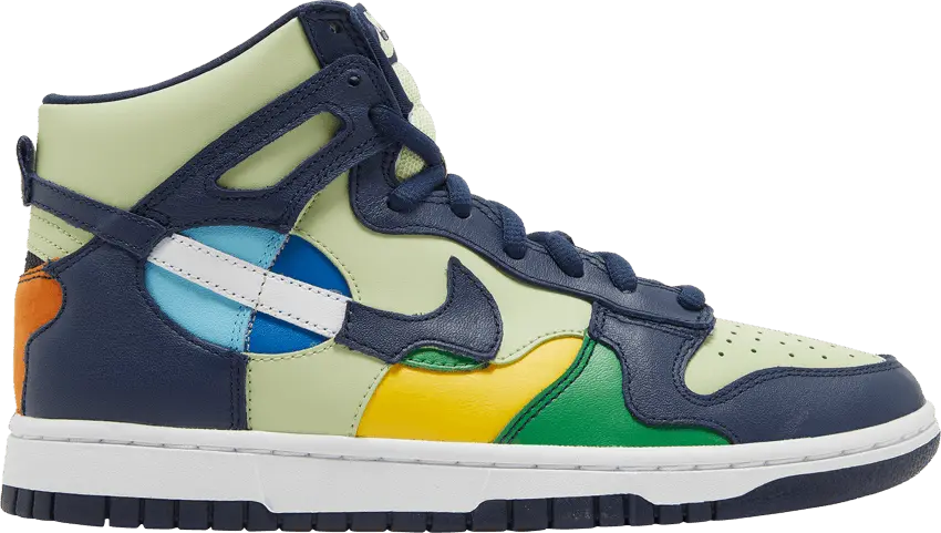  Nike Dunk High See Through Pistachio Midnight Navy (Women&#039;s)