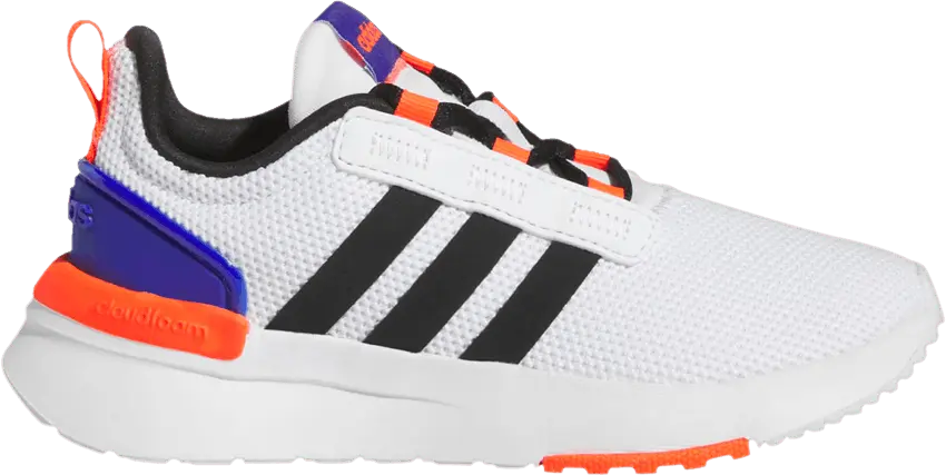  Adidas Racer TR21 Big Kid &#039;White Lucid Blue Orange&#039;