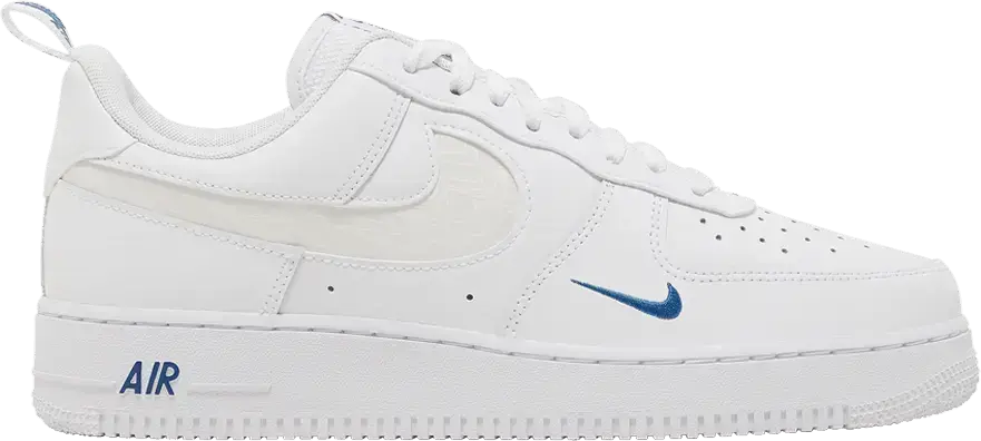  Nike Air Force 1 Low Reflective Swoosh White Blue