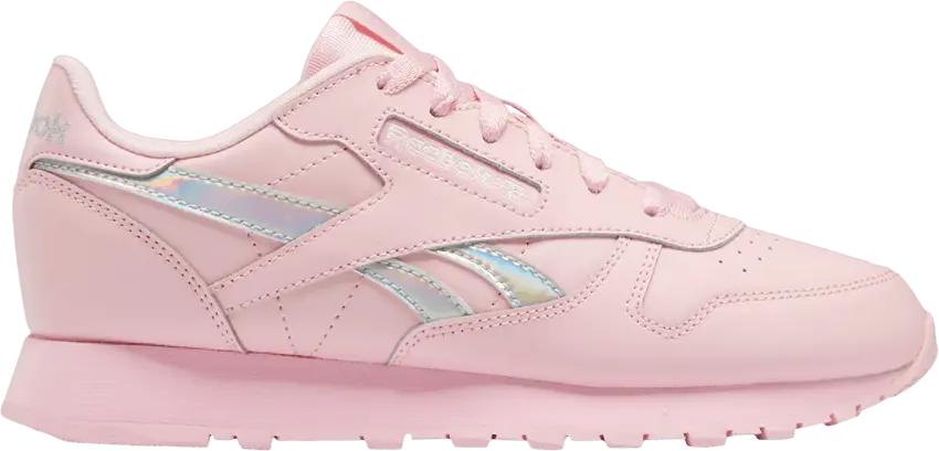  Reebok Classic Leather Big Kid &#039;Pink Glow Iridescent&#039;