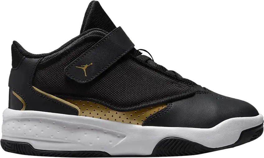  Jordan Max Aura 4 PS &#039;Black Metallic Gold&#039;