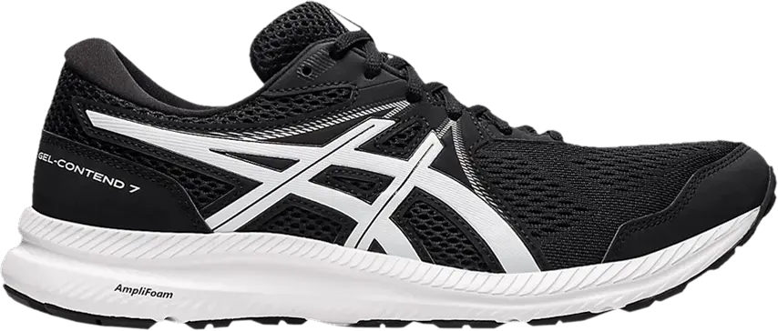  Asics Gel Contend 7 4E Wide &#039;Black White&#039;