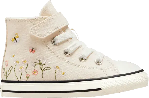  Converse Chuck Taylor All Star Easy-On High TD &#039;Embroidered Floral Print - Natural Ivory&#039;