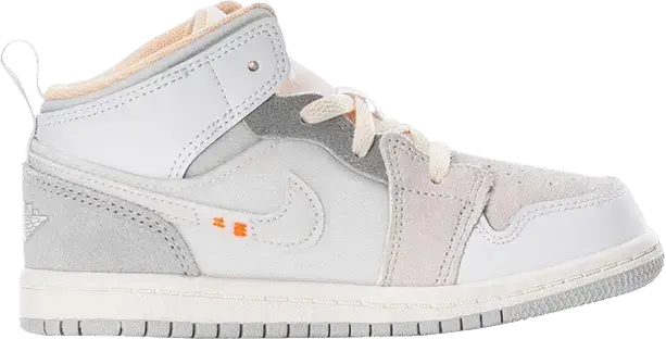  Jordan 1 Mid SE Craft Craft Inside Out White Grey (TD)