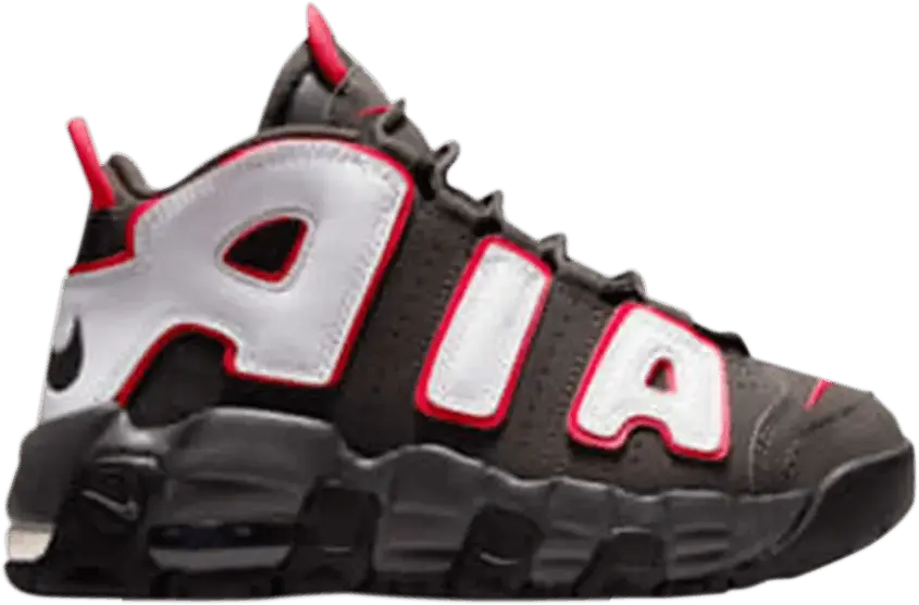  Nike Air More Uptempo Medium Ash Siren Red White (PS)