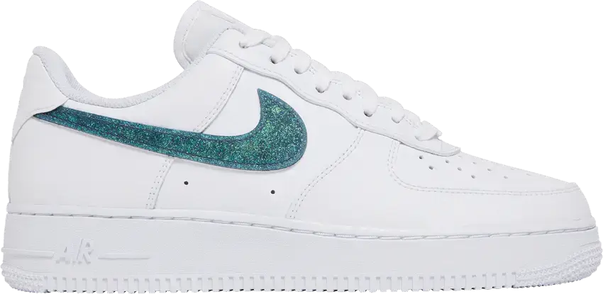  Nike Air Force 1 Low Glitter Swoosh Green (Women&#039;s)