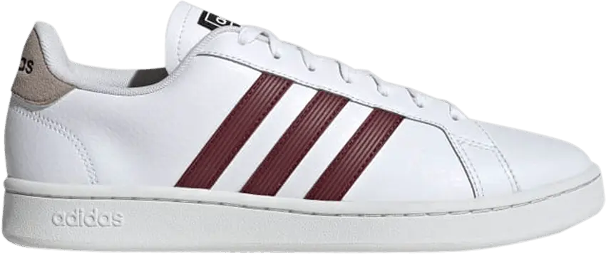  Adidas Grand Court &#039;White Burgundy&#039;