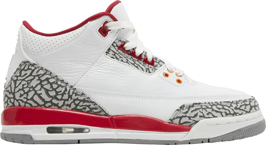  Air Jordan 3 Retro GS &#039;Cardinal Red&#039; Sample