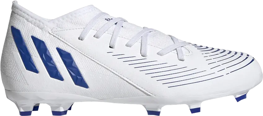  Adidas Predator Edge.3 FG J &#039;White Hi-Res Blue&#039;