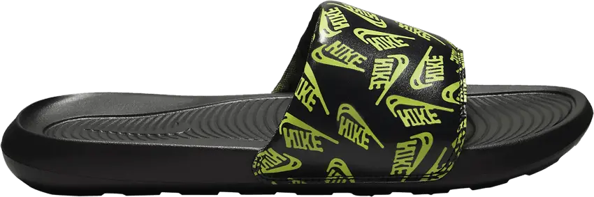  Nike Victori One Slide &#039;Repeat Logo - Black Volt&#039;