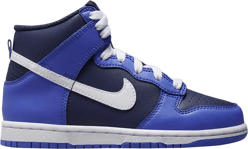  Nike Dunk High Medium Blue Midnight Navy (PS)