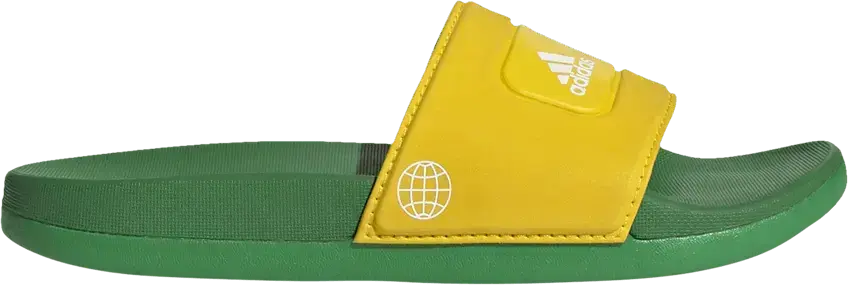  Adidas LEGO x Adilette Slide J &#039;Equipment Yellow Green&#039;