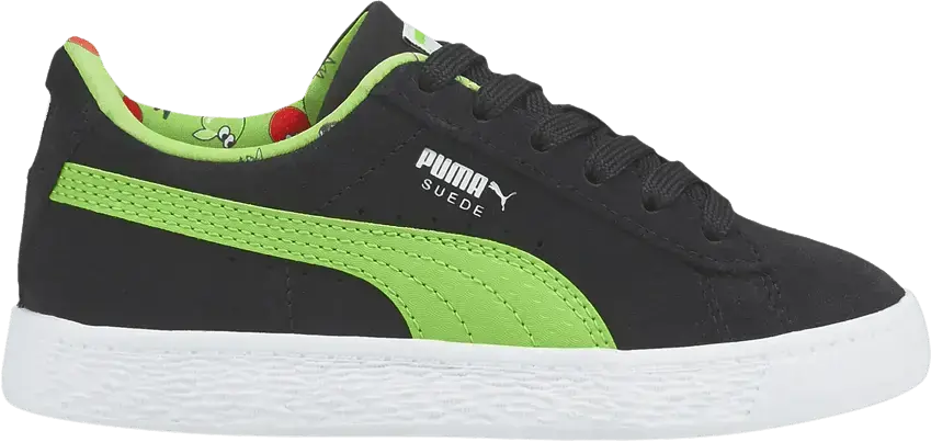  Puma Suede Light Flex Little Kid &#039;Fruitmates - Black Greenery&#039;