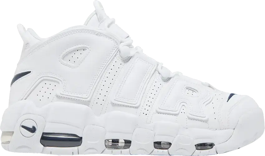  Nike Air More Uptempo 96 White White Midnight Navy