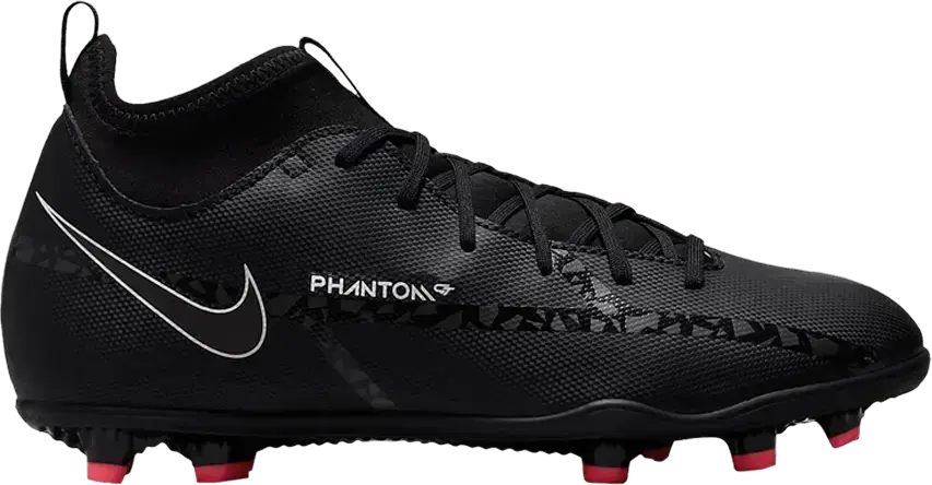  Nike Phantom GT2 Club DF MG GS &#039;Black Bright Crimson&#039;